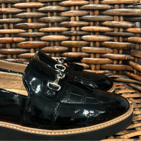 Naturalizer Estelle Loafers Womens Size 11 W Black Patent Leather - Picture 3 of 12